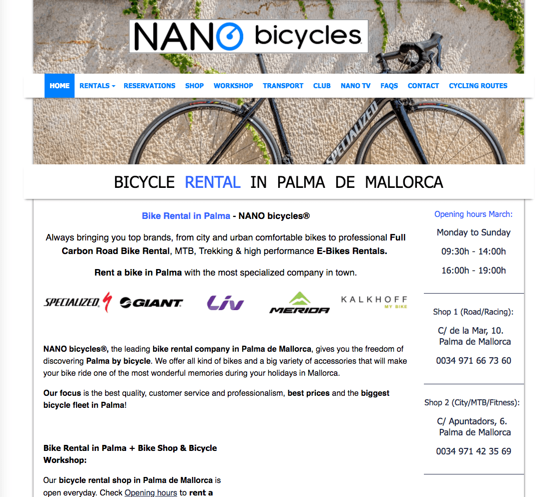 Nano bicycles